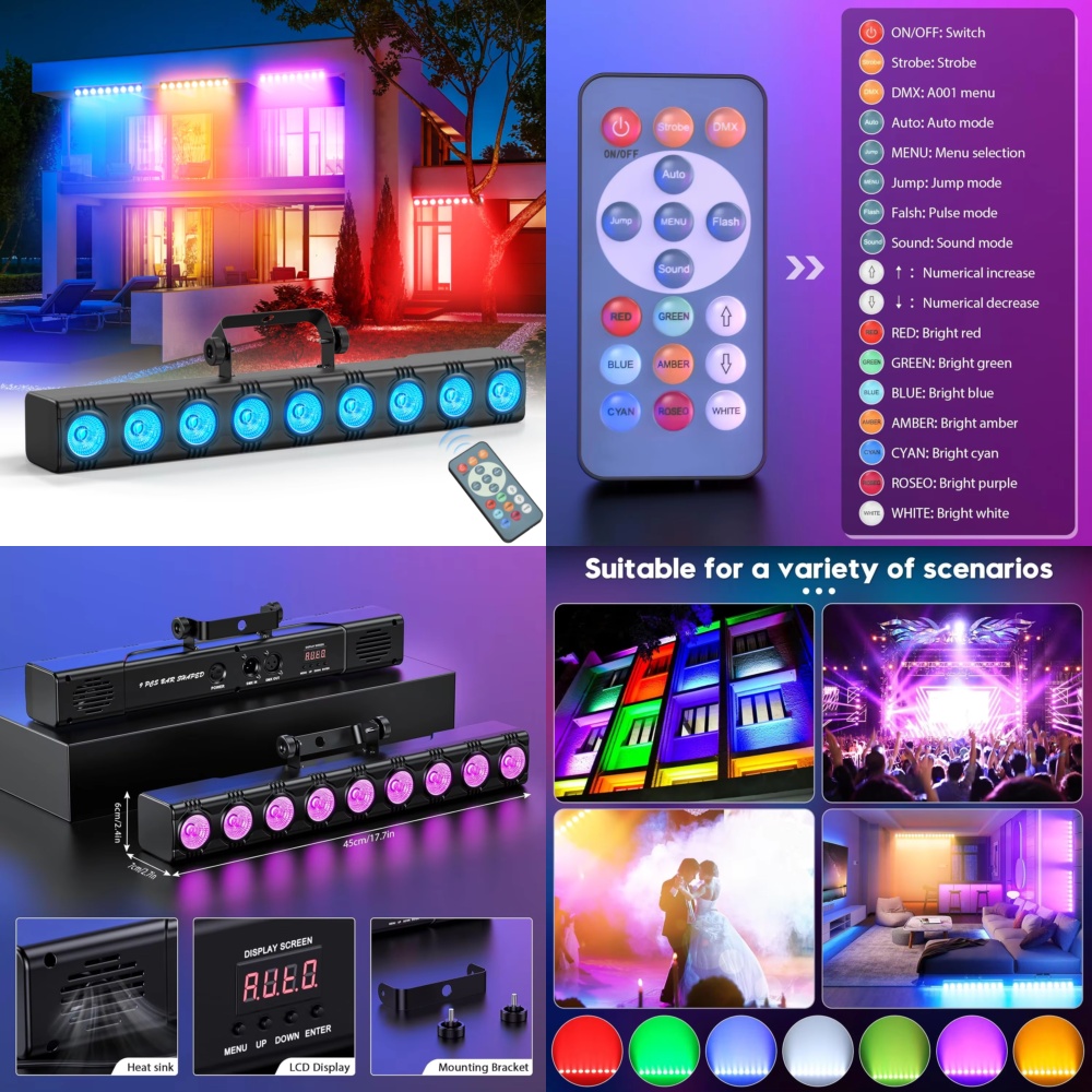 Event Party Dj - Refletor de Parede RGB 36W para