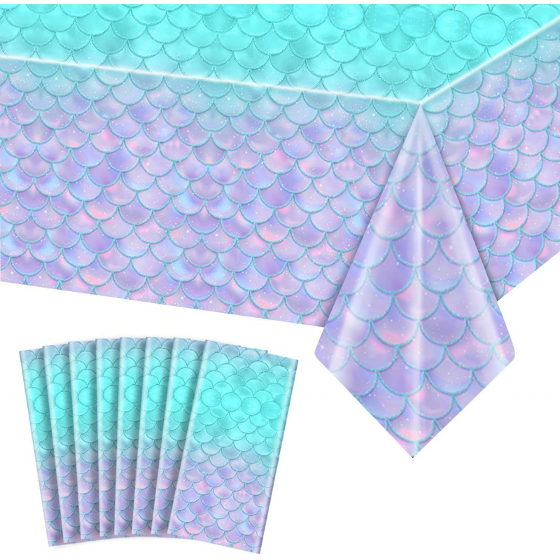 Table Cloth Disposable - Toalha de mesa de sereia, decorações