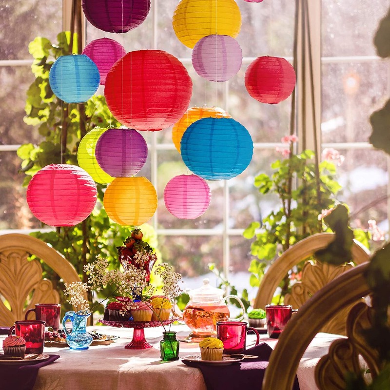 Event Party Shop - Lanternas de Papel Verde Feijão 4