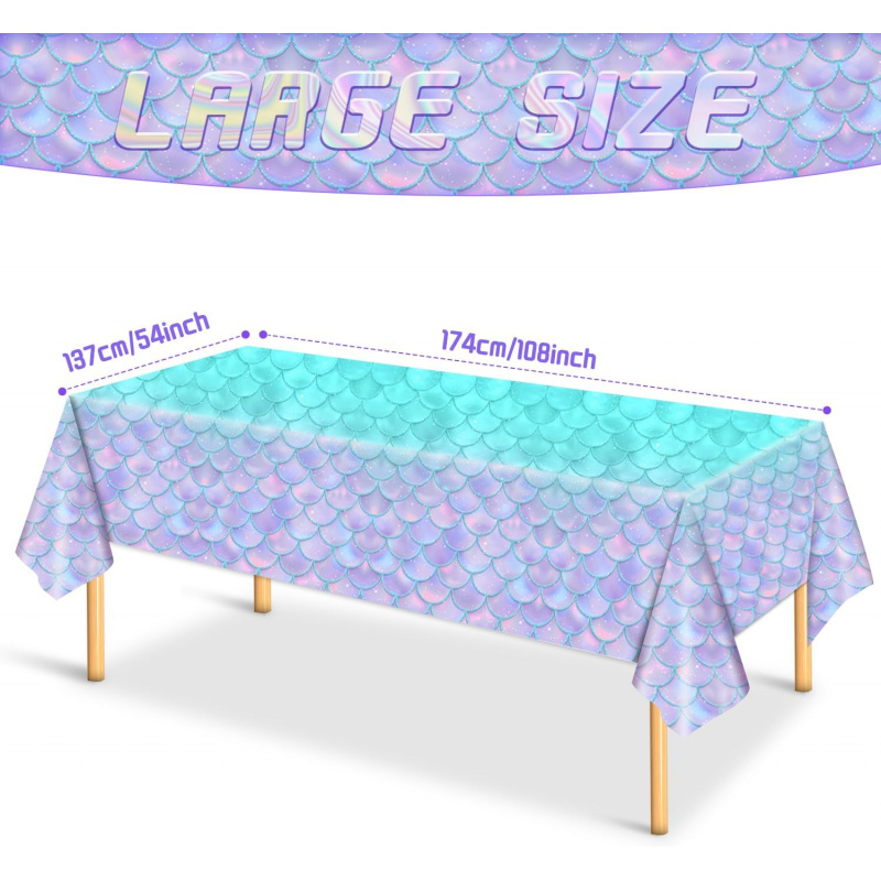 Toalha de mesa de sereia, deco - Table Cloth Disposable avaliação e preço