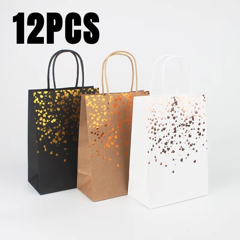 12pçs sacos de papel kraft bro - Event Party Shop avaliação e preço