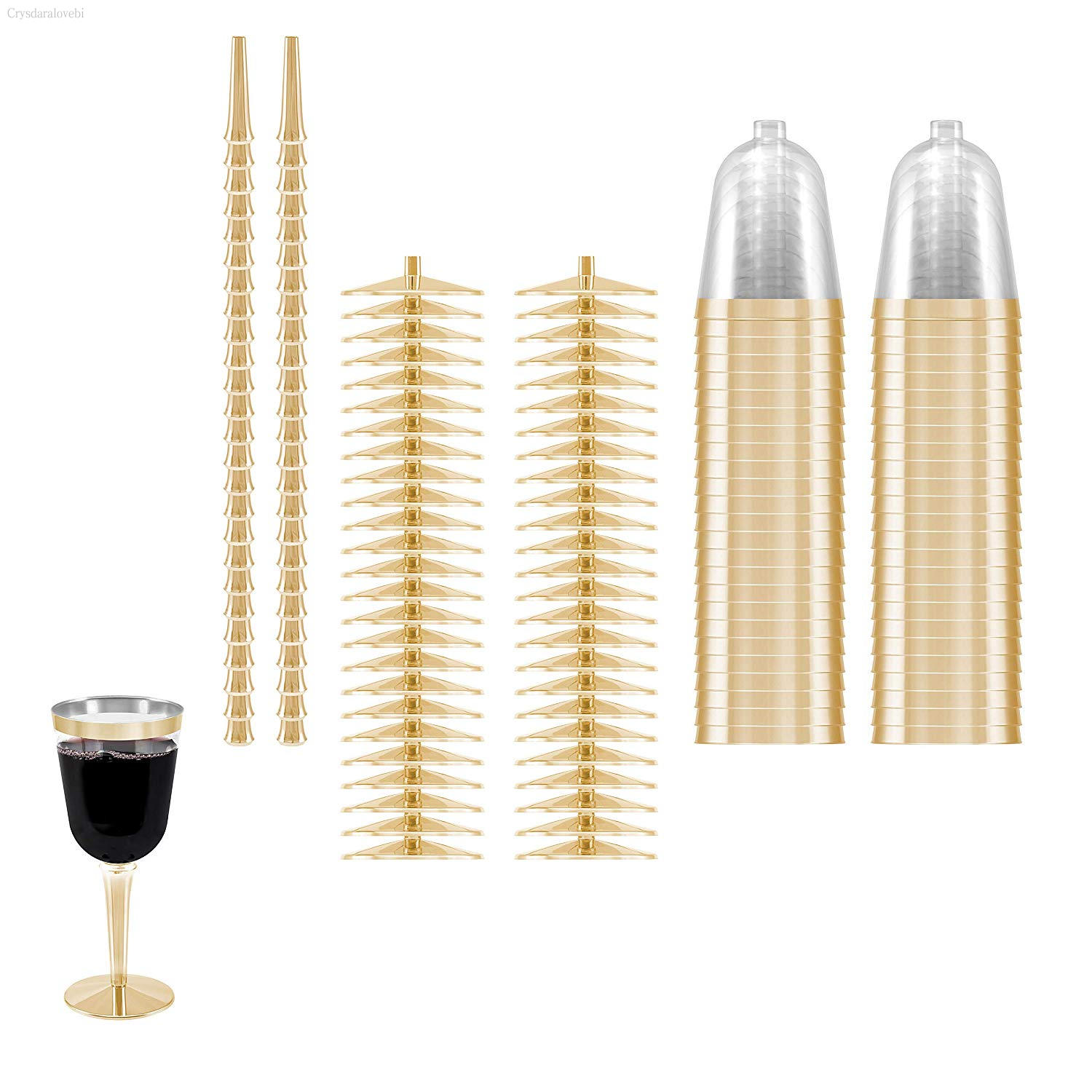 Copos De Vinho Descartáveis De - Plastic Cup 50Pcs avaliação e preço