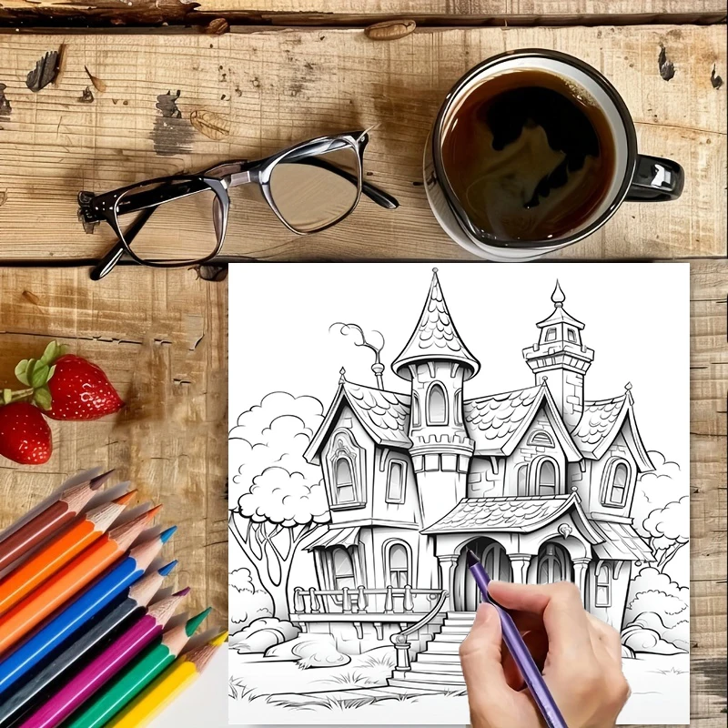 Livro de Colorir Casa Assombra - Supply Event avaliação e preço