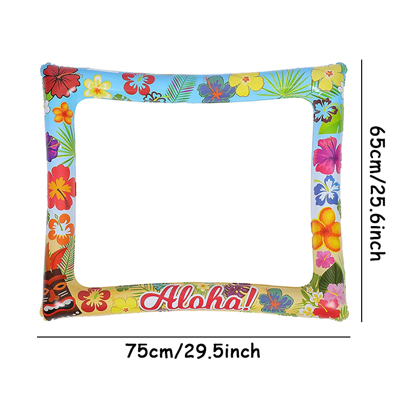 1pc havaiano aloha tema infláv - Photo Booth Frame avaliação e preço